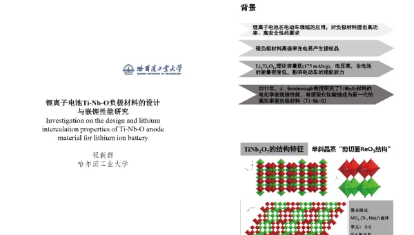 锂离子电池Ti-Nb-O负极材料的设计与嵌锂性能研究