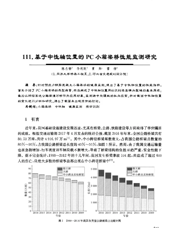 基于中性轴位置的PC小箱梁桥性能监测研究