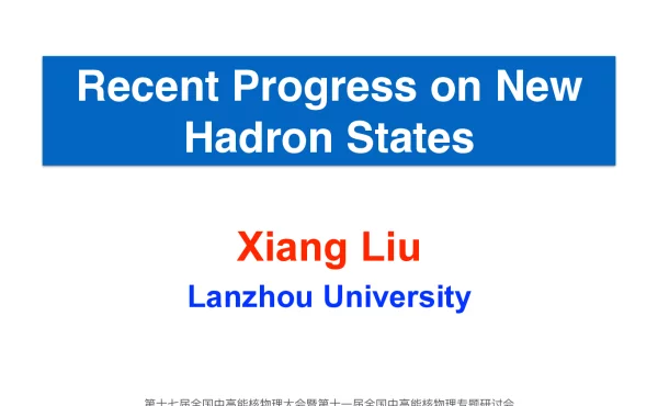 RecentProgressonNewHadronStates