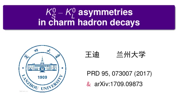 K0S-K0Lasymmetriesincharmhadrondecays