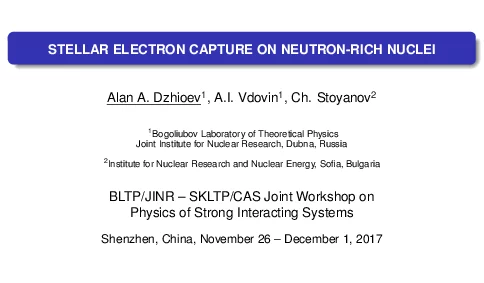 STELLARELECTRONCAPTUREONNEUTRON-RICHNUCLEI