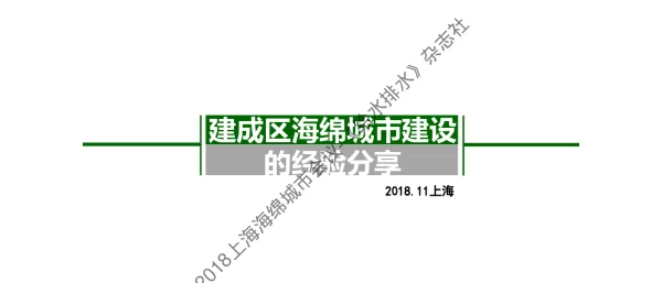 建成区海绵城市建设的经验分享