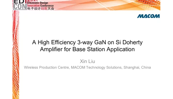AHighEfficiency3-wayGaNonSiDohertyAmplifierforBaseStationApplication