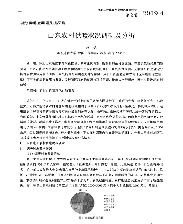 山东农村供暖状况调研及分析