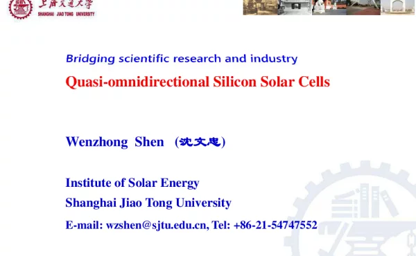 Quasi-omnidirectionalSiliconSolarCells