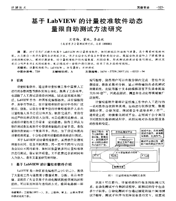 基于LabVIEW的计量校准软件动态量限自动测试方法研究