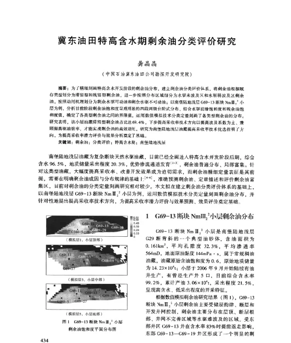 冀东油田特高含水期剩余油分类评价研究