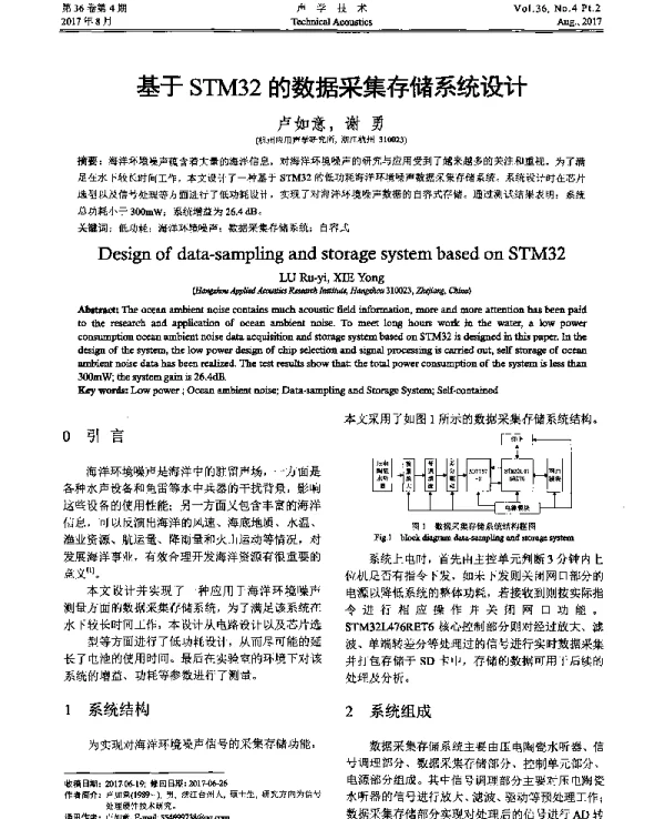 基于STM32的数据采集存储系统设计