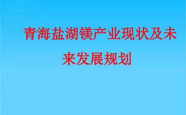 青海盐湖镁产业现状及未来发展规划