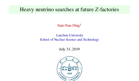 HeavyneutrinosearchesatfutureZ-factories