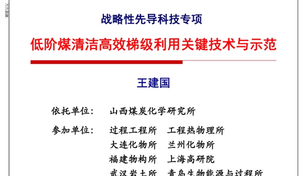 低阶煤清洁高效梯级利用关键技术与示范