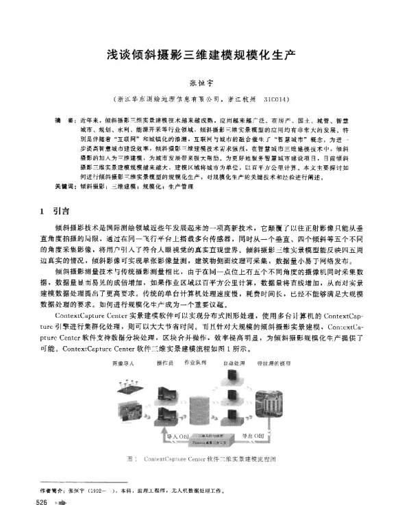 浅谈倾斜摄影三维建模规模化生产