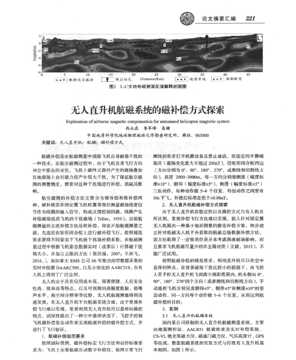 无人直升机航磁系统的磁补偿方式探索