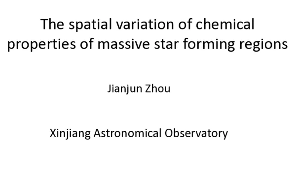 Thespatialvariationofchemicalpropertiesofmassivestarformingregions