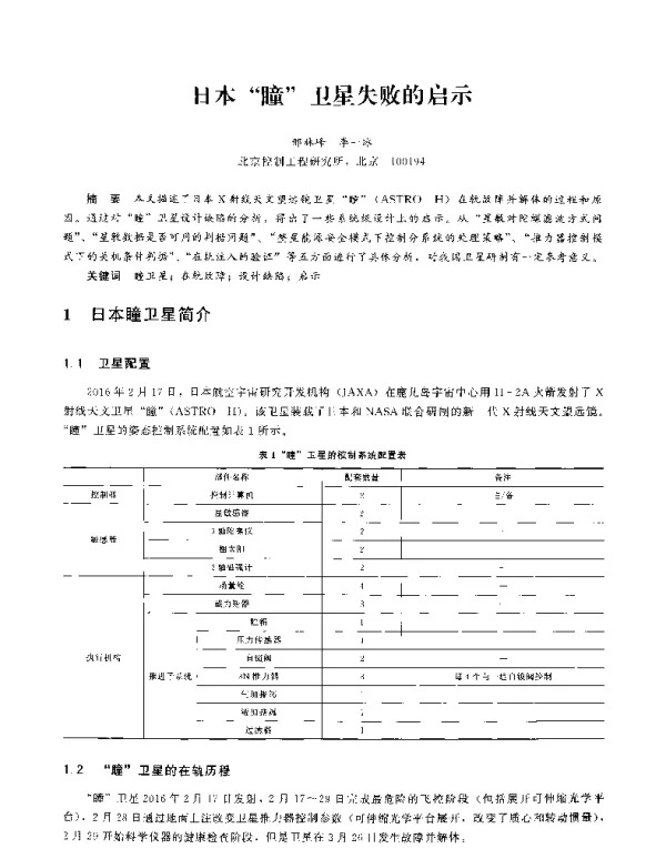 日本瞳卫星失败的启示