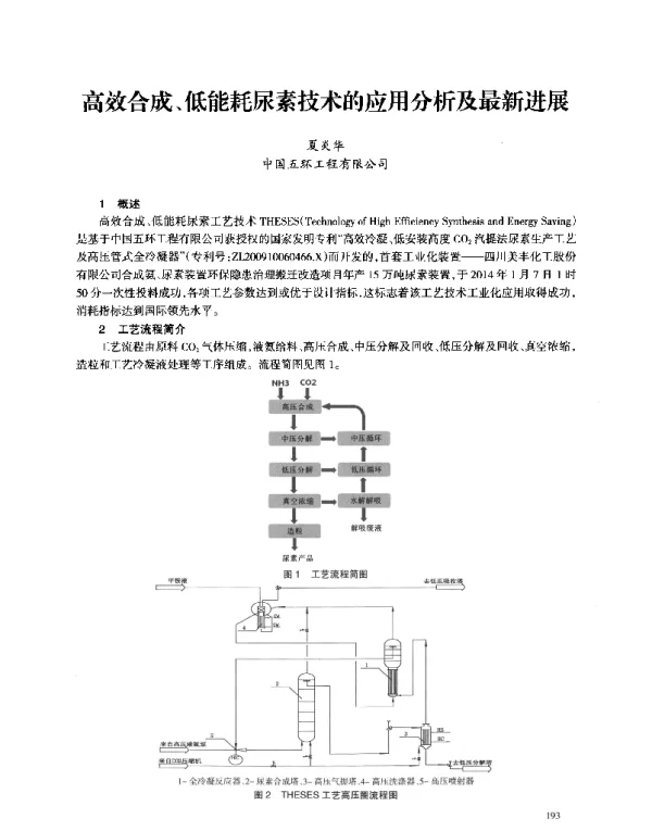 高效合成、低能耗尿素技术的应用分析及最新进展