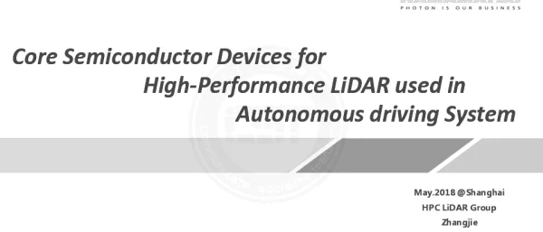 CoreSemiconductorDevicesforHigh-PerformanceLiDARusedinAutonomousdrivingSystem