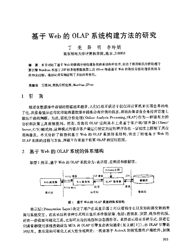 基于Web的OLAP系统构建方法的研究