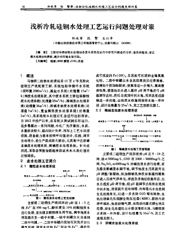 浅析冷轧硅钢水处理工艺运行问题处理对策