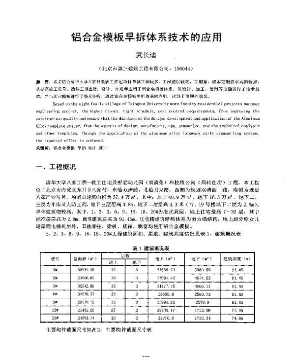 铝合金模板早拆体系技术的应用