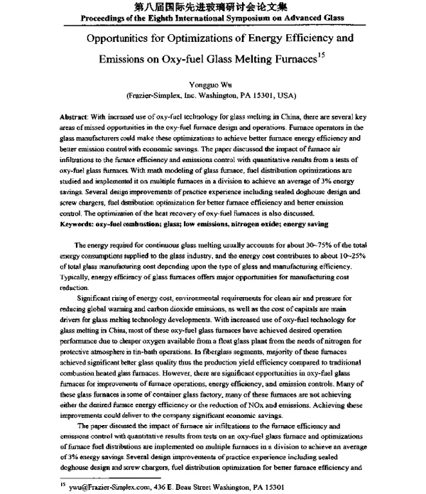 OpportunitiesforOptimizationsofEnergyEfficiencyandEmissionsonOxy-fuelGlassMeltingFurnaces15