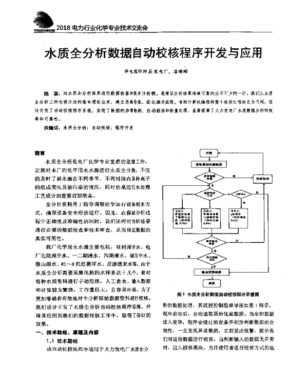 水质全分析数据自动校核程序开发与应用