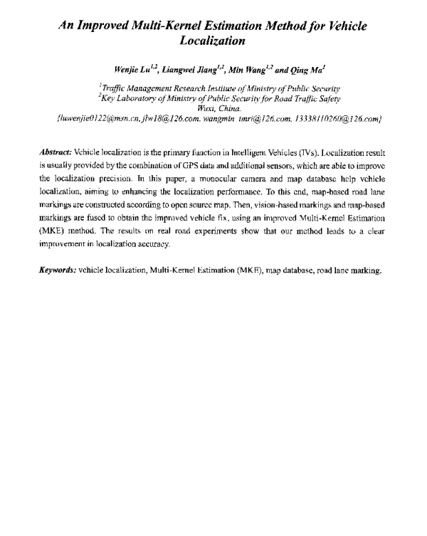 AnImprovedMulti-KernelEstimationMethodforVehicleLocalization