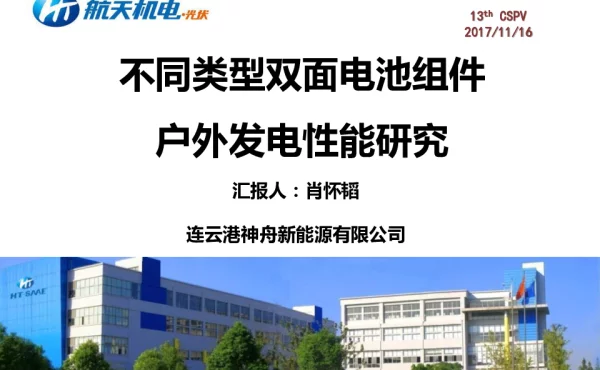 不同类型双面电池组件户外发电性能研究