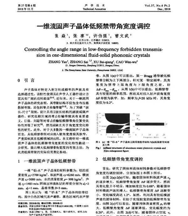 一维流固声子晶体低频禁带角宽度调控