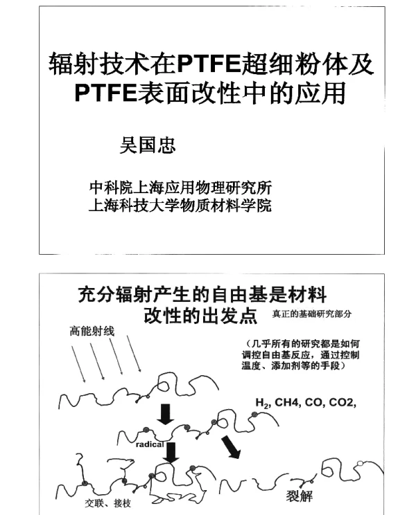 辐射技术在PTFE超细粉体及PTFE表面改性中的应用