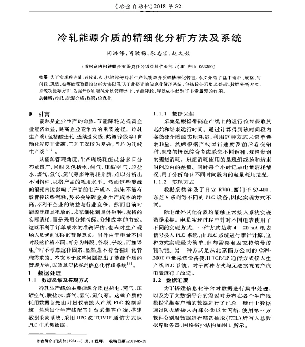 冷轧能源介质的精细化分析方法及系统