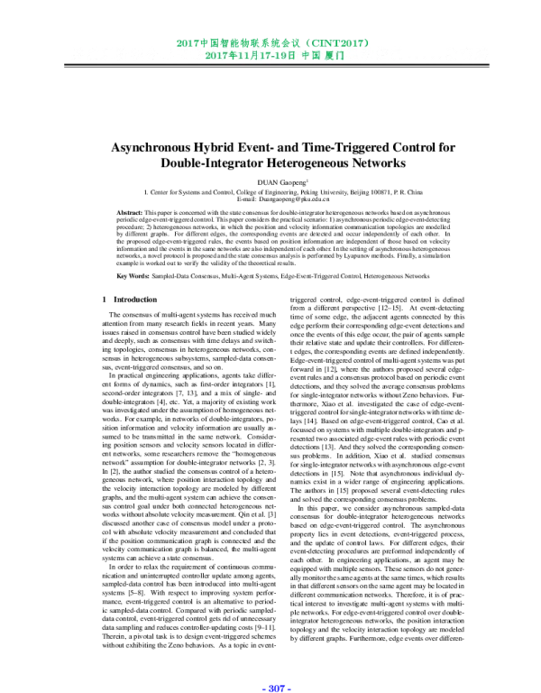 AsynchronousHybridEvent-andTime-TriggeredControlforDouble-IntegratorHeterogeneousNetworks
