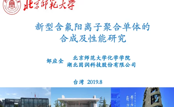 新型含氟阳离子聚合单体的合成及性能研究
