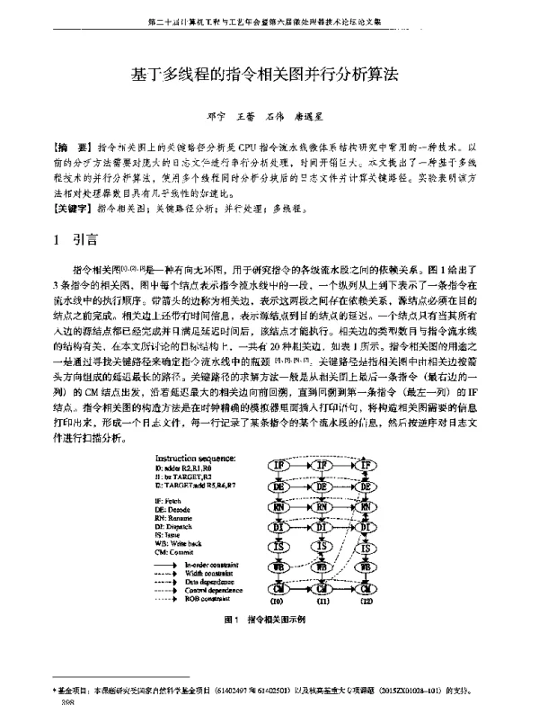 基于多线程的指令相关图并行分析算法