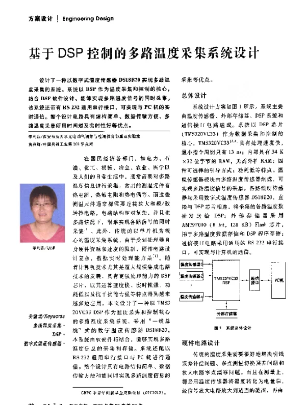 基于DSP控制的多路温度采集系统设计
