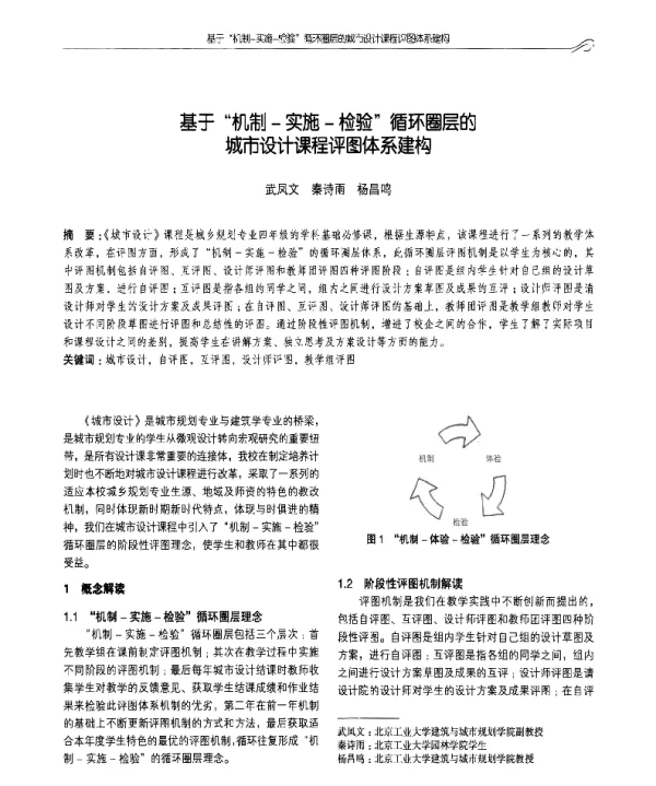 基于机制-实施-检验循环圈层的城市设计课程评图体系建构