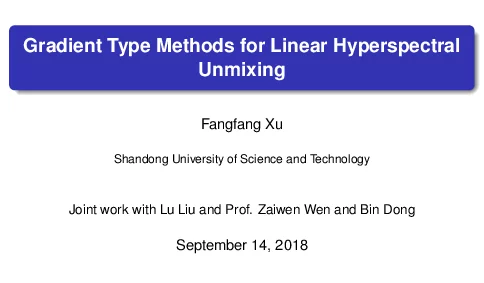 GradientTypeMethodsforLinearHyperspectralUnmixing