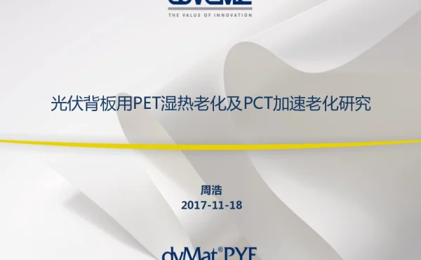 光伏背板用PET湿热老化及PCT加速老化研究