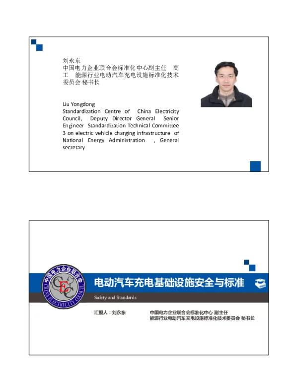 电动汽车充电基础设施安全与标准