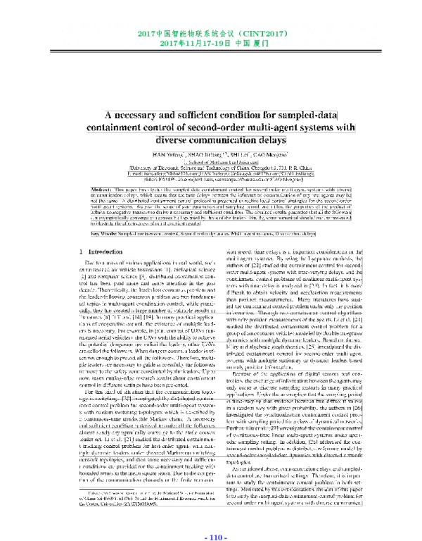 Anecessaryandsufficientconditionforsampled-datacontainmentcontrolofsecond-ordermulti-agentsystemswithdiversecommunicationdelays