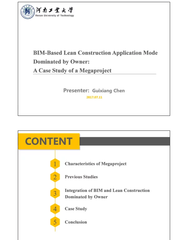 BIM-BasedLeanConstructionApplicationModeDominatedbyOwnerACaseStudyofaMegaproject