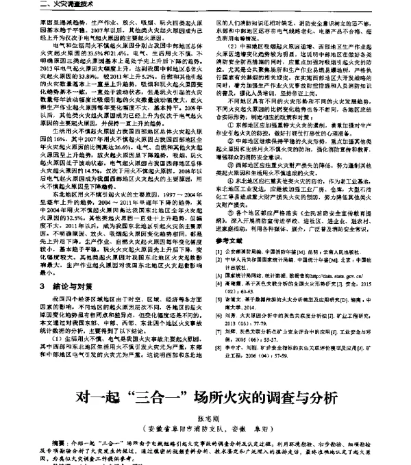 对一起三合一场所火灾的调查与分析