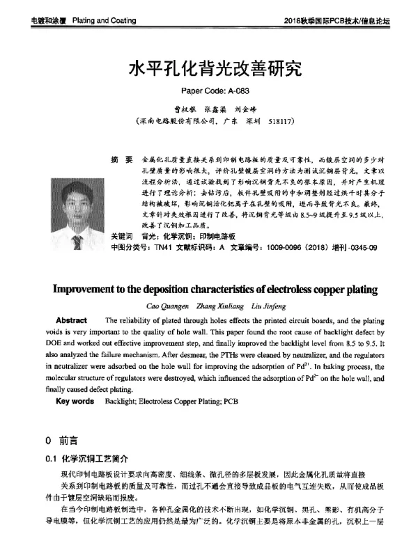 水平孔化背光改善研究