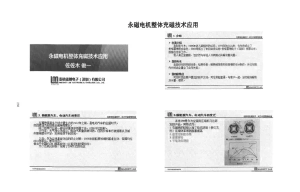 永磁电机整体充磁技术应用