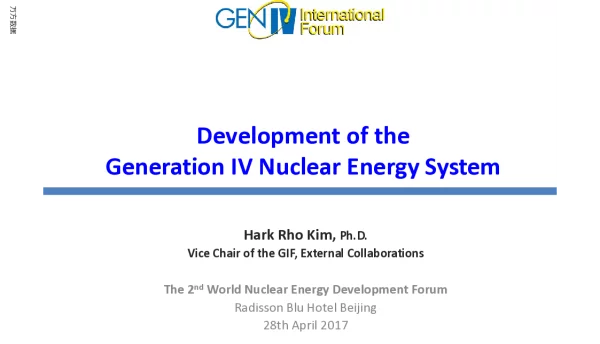 DevelopmentoftheGenerationⅣNuclearEnergySystem