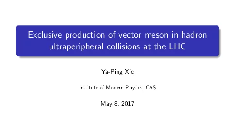 ExclusiveproductionofvectormesoninhadronultraperipheralcollisionsattheLHC