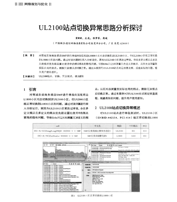 UL2100站点切换异常思路分析探讨