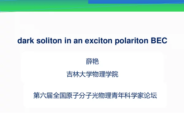 darksolitoninanexcitonpolaritonBEC
