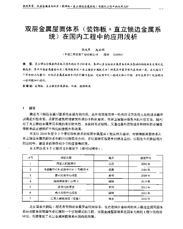 双层金属屋面体系(装饰板+直立锁边金属系统)在国内工程中的应用浅析
