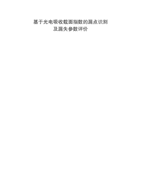 基于光电吸收截面指数的漏点识别及漏失参数评价